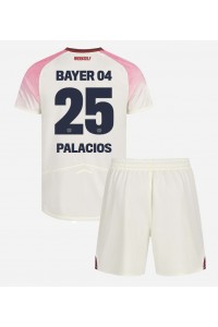 Bayer Leverkusen Exequiel Palacios #25 Babyklær Borte Fotballdrakt til barn 2025-26 Korte ermer (+ Korte bukser)